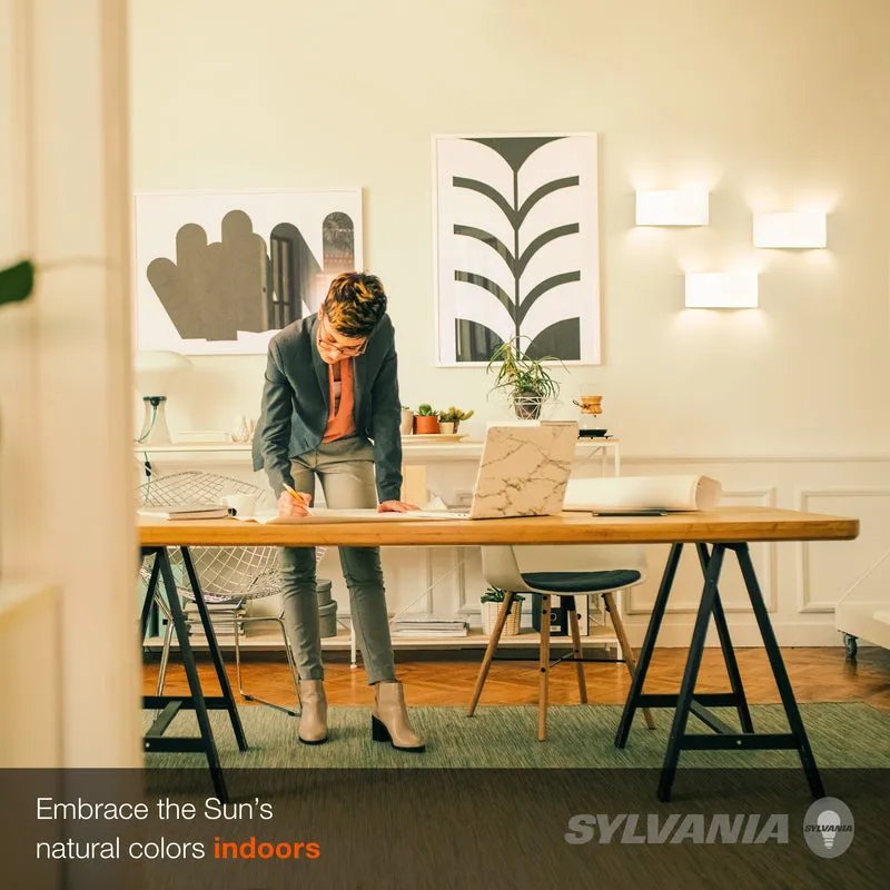 SYLVANIA LED TruWave Globe Light Bulb, 60W, Candelabra Base, Dimmable, Frosted, 2700K, Soft White - 2 PK