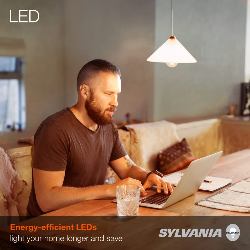 SYLVANIA LED Vintage A15 Light Bulb, 40W, 2175K, Candelabra Base, Dimmable, Amber Glow