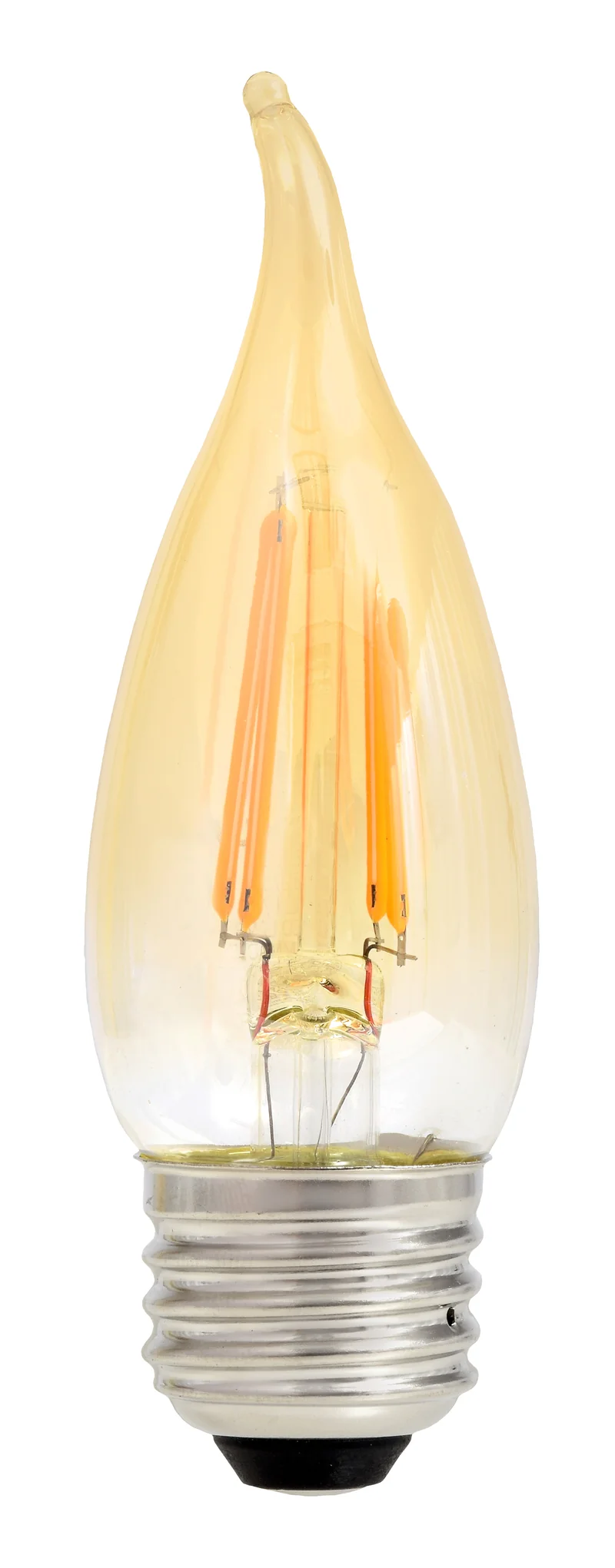 SYLVANIA LED Vintage B10 Light Bulb, 40W = 4W, 2175K, Medium Base, Dimmable, Amber Glow
