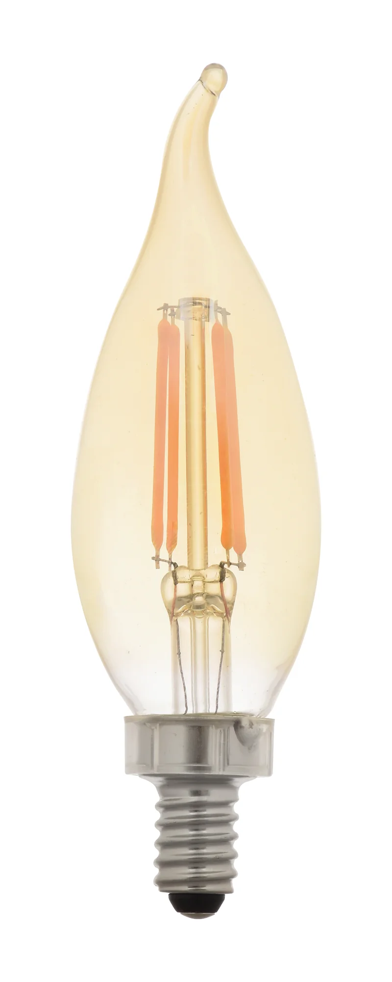 SYLVANIA LED Vintage B10 Light Bulb, 40W, 2175K, Candelabra Base, Dimmable, Amber Glow