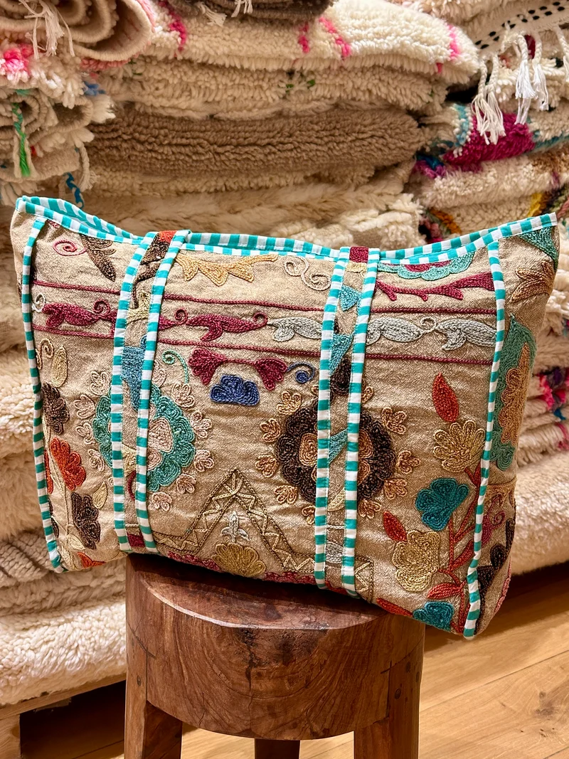 Sac Suzani turquoise