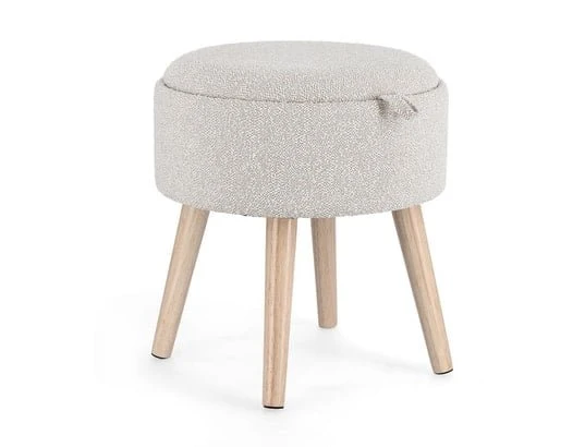 Tabouret réversible gris beige
