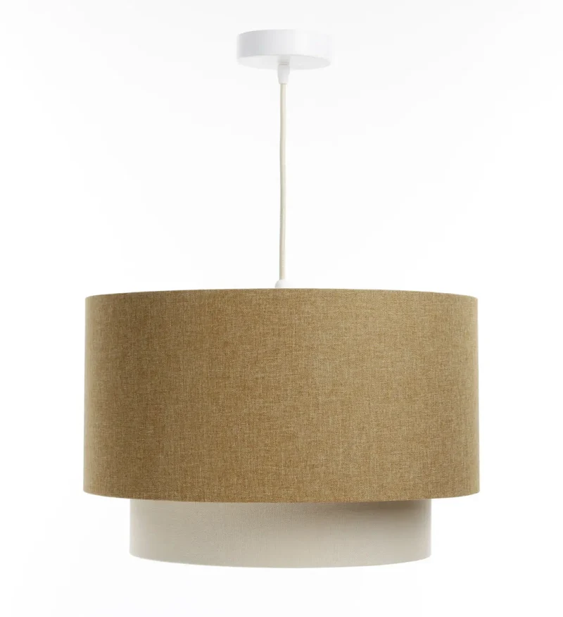Suspension Luminaire | RATTAN Diffuser – (Jaune Moutarde/Crème/Ecru)