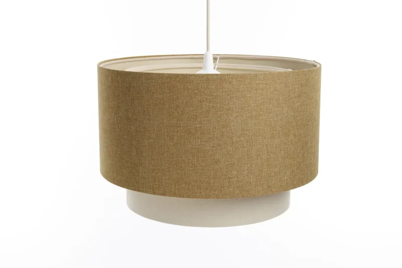 Suspension Luminaire | RATTAN Diffuser – (Jaune Moutarde/Crème/Ecru)