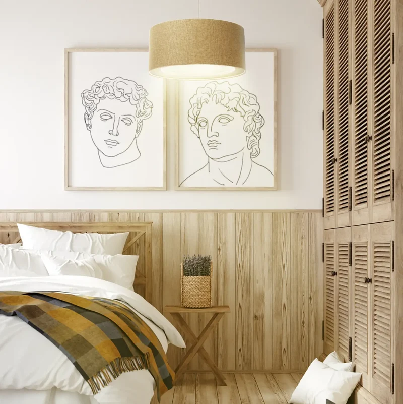 Suspension Luminaire | BOHO ELEGANT (Jaune Moutarde/Écru)