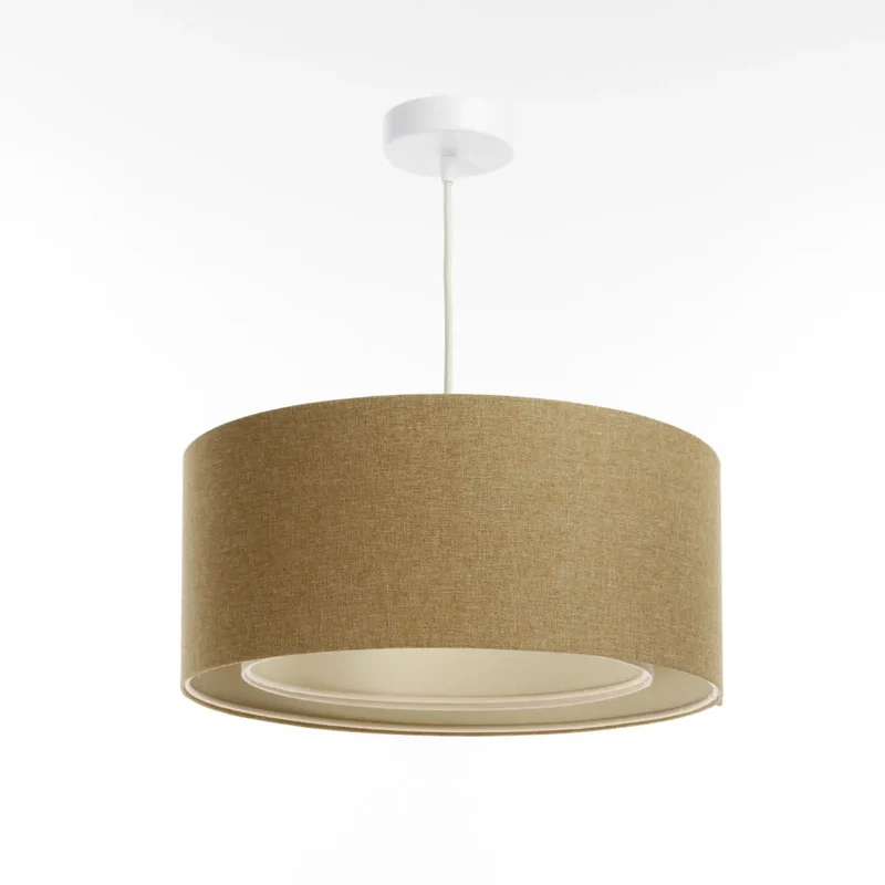 Suspension Luminaire | BOHO ELEGANT (Jaune Moutarde/Écru)