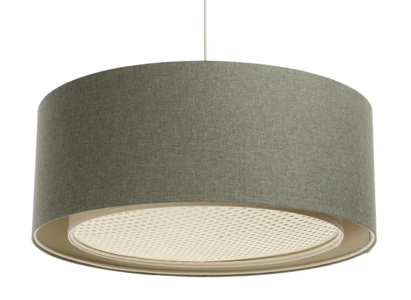 Suspension Luminaire | DUO BOHO ELEGANT (Gris Vert/Écru/Crème)