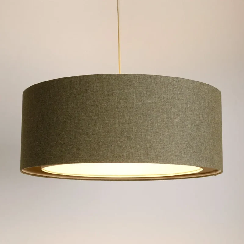 Suspension Luminaire | DUO BOHO ELEGANT (Vert Gris/Écru)