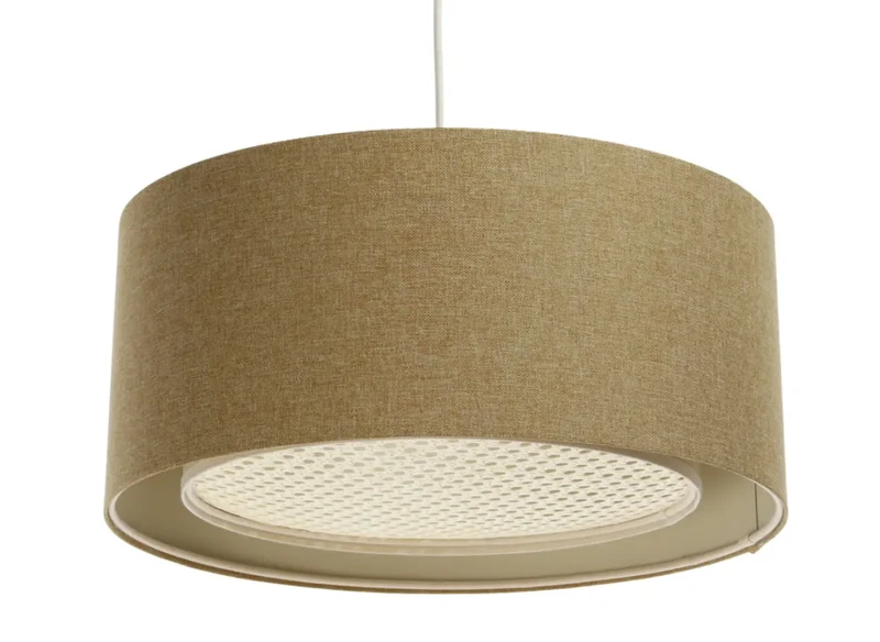Suspension Luminaire | DUO BOHO ELEGANT (Jaune Moutarde/Écru/Crème)