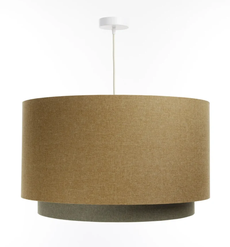 Suspension Luminaire| DUO BOHO ELEGANT (Jaune Moutarde/Olive/Ecru)