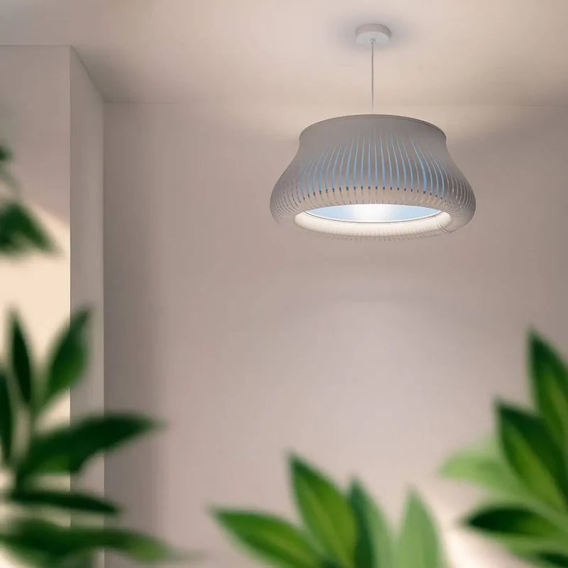 Suspension Luminaire | OBLO (Blanc/Bleu Clair)