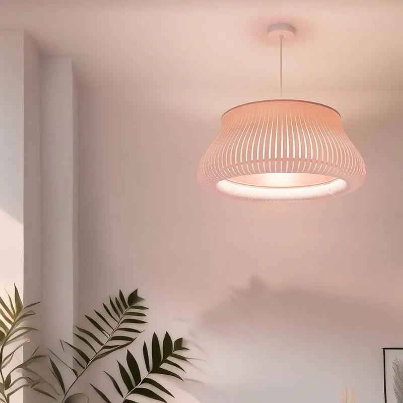 Suspension Luminaire | OBLO (Blanc/Rose)