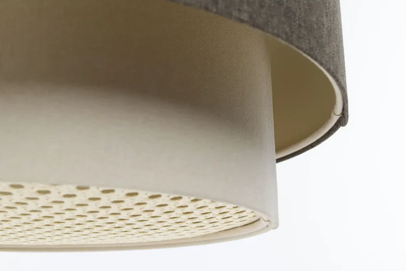 Suspension Luminaire | DUO RATTAN (Graphite/Crème/Ecru)
