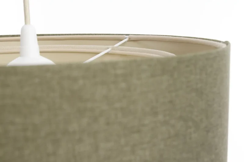 Suspension Luminaire | DUO RATTAN (Vert Gris/Crème/Ecru)
