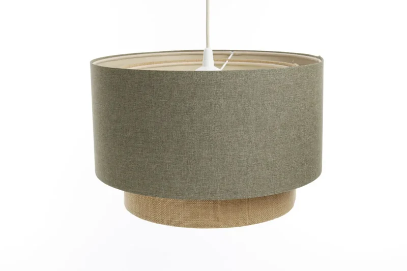 Suspension Luminaire | DUO RATTAN (Vert Gris/Beige/Ecru)