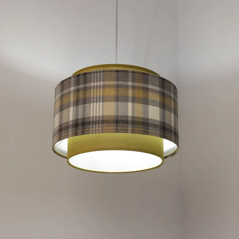 Suspension Luminaire | DOBLO (Jaune Moutarde/Gris)