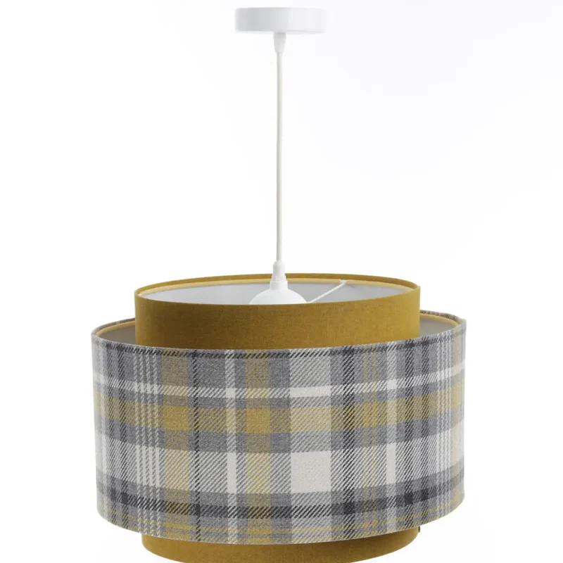 Suspension Luminaire | DOBLO (Jaune Moutarde/Gris)