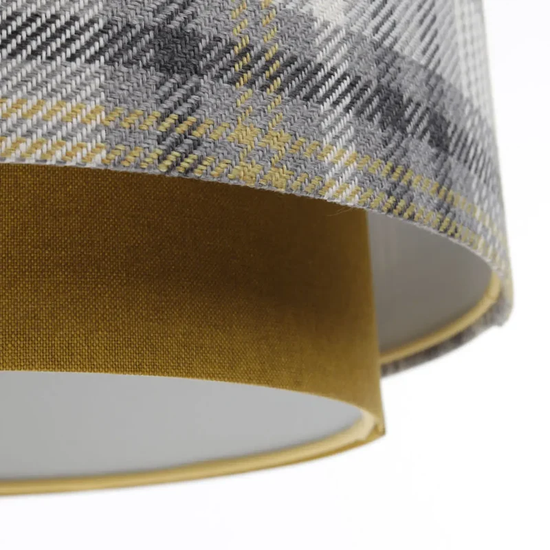 Suspension Luminaire | DOBLO (Jaune Moutarde/Gris)