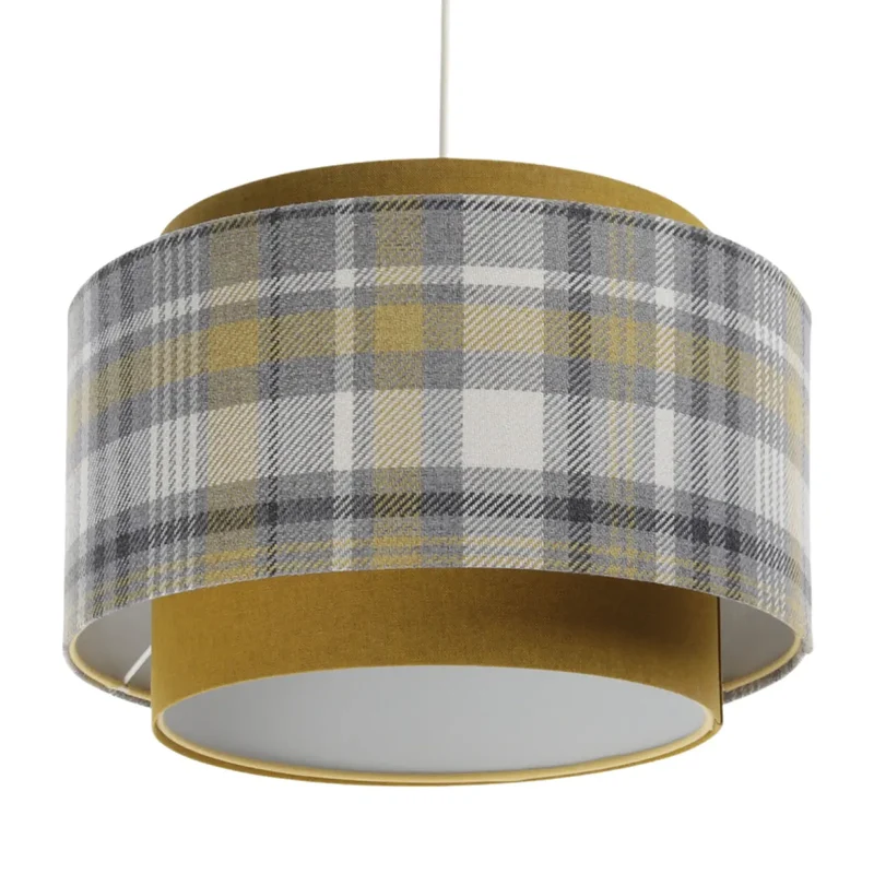 Suspension Luminaire | DOBLO (Jaune Moutarde/Gris)