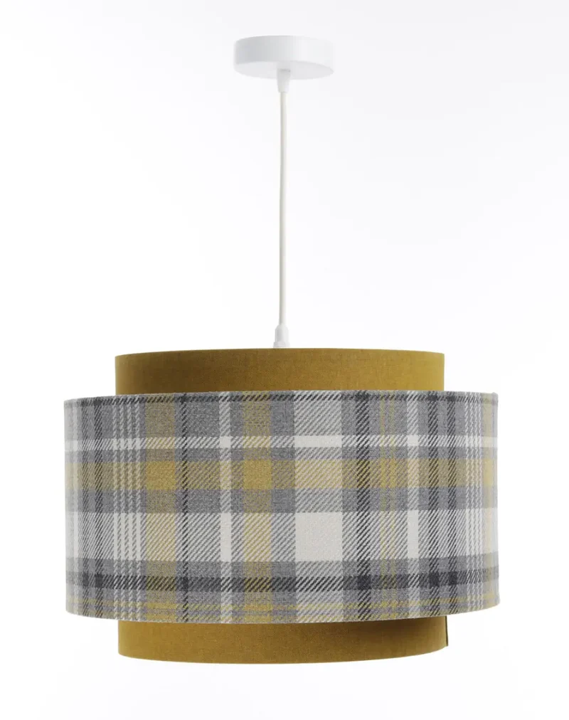 Suspension Luminaire | DOBLO (Jaune Moutarde/Gris)