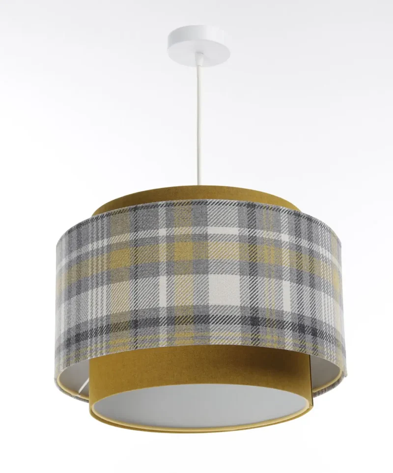 Suspension Luminaire | DOBLO (Jaune Moutarde/Gris)