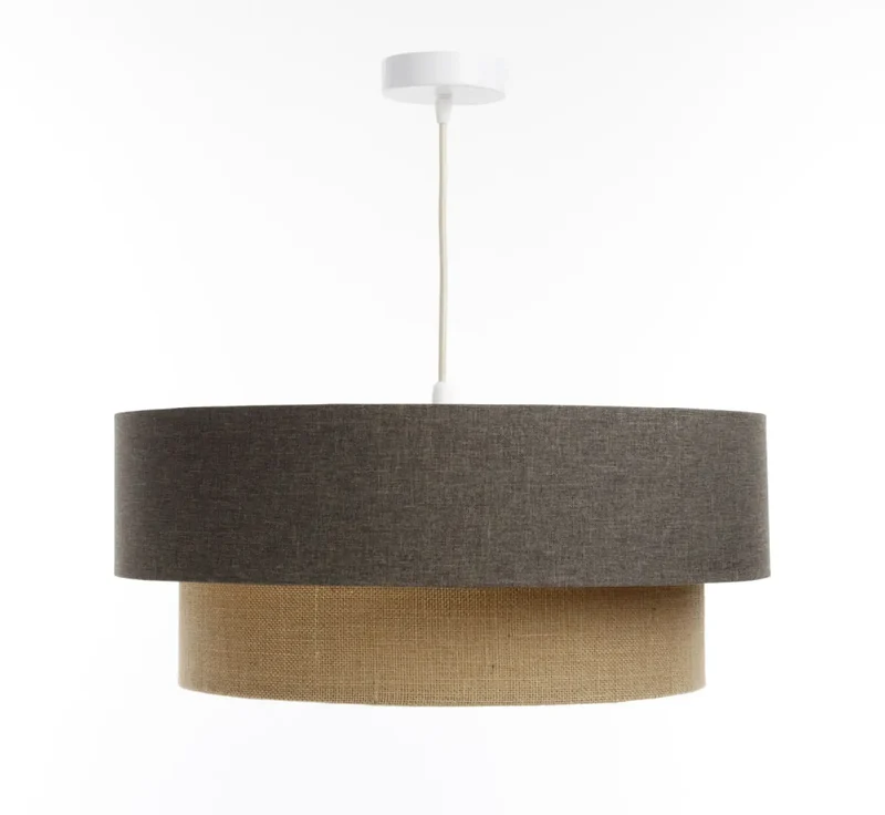 Suspension Luminaire | DUO BOHO ELEGANT (Marron Gris/Beige/Ecru)
