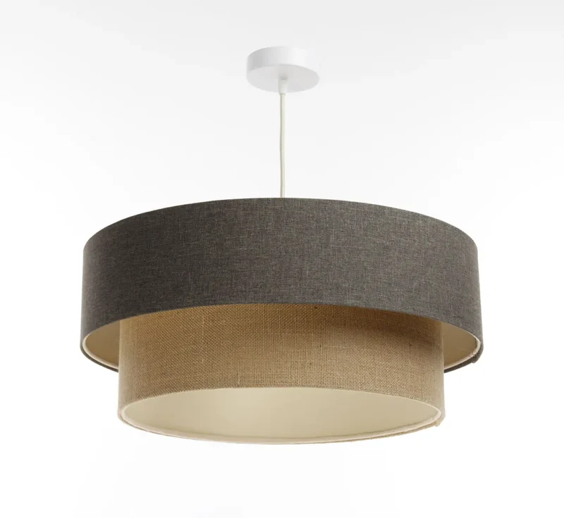 Suspension Luminaire | DUO BOHO ELEGANT (Marron Gris/Beige/Ecru)