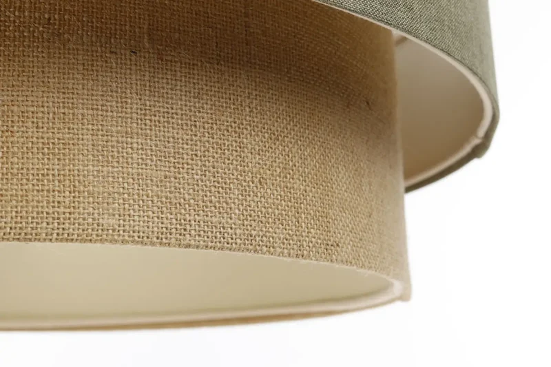 Suspension Luminaire | DUO BOHO ELEGANT (Vert Gris/Beige/Ecru)