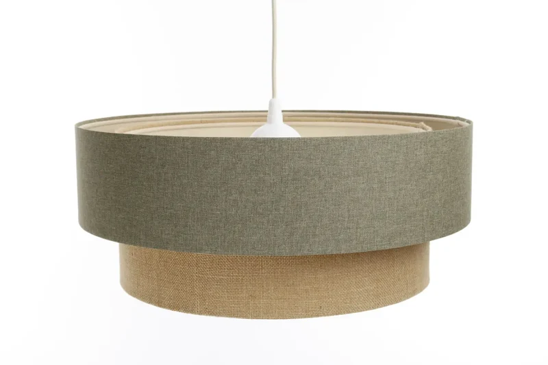 Suspension Luminaire | DUO BOHO ELEGANT (Vert Gris/Beige/Ecru)