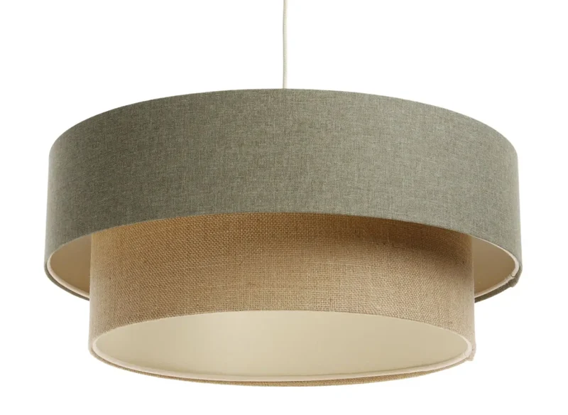 Suspension Luminaire | DUO BOHO ELEGANT (Vert Gris/Beige/Ecru)
