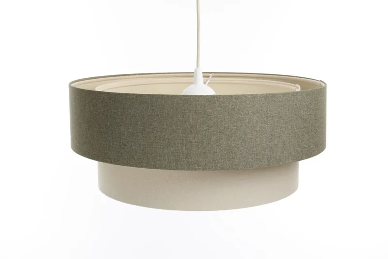 Suspension Luminaire | DUO BOHO ELEGANT (Vert Gris/Crème/Ecru)