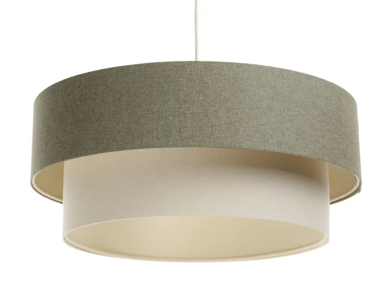 Suspension Luminaire | DUO BOHO ELEGANT (Vert Gris/Crème/Ecru)