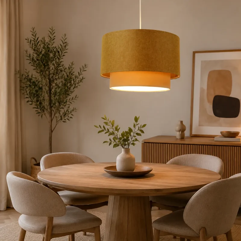 Suspension Luminaire | DUO BOHO ELEGANT (Caramel/Crème/Ecru)
