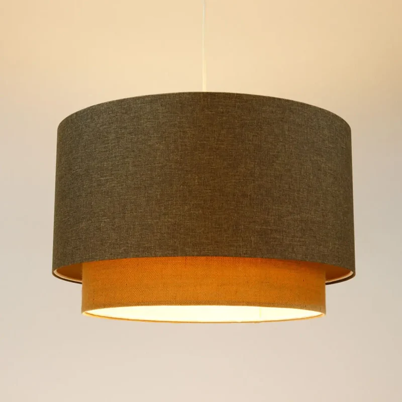 Suspension Luminaire | DUO BOHO ELEGANT (Marron Gris/Beige/Ecru)