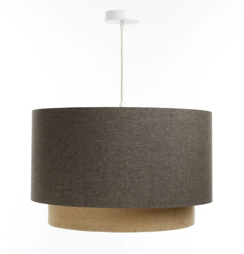 Suspension Luminaire | DUO BOHO ELEGANT (Marron Gris/Beige/Ecru)
