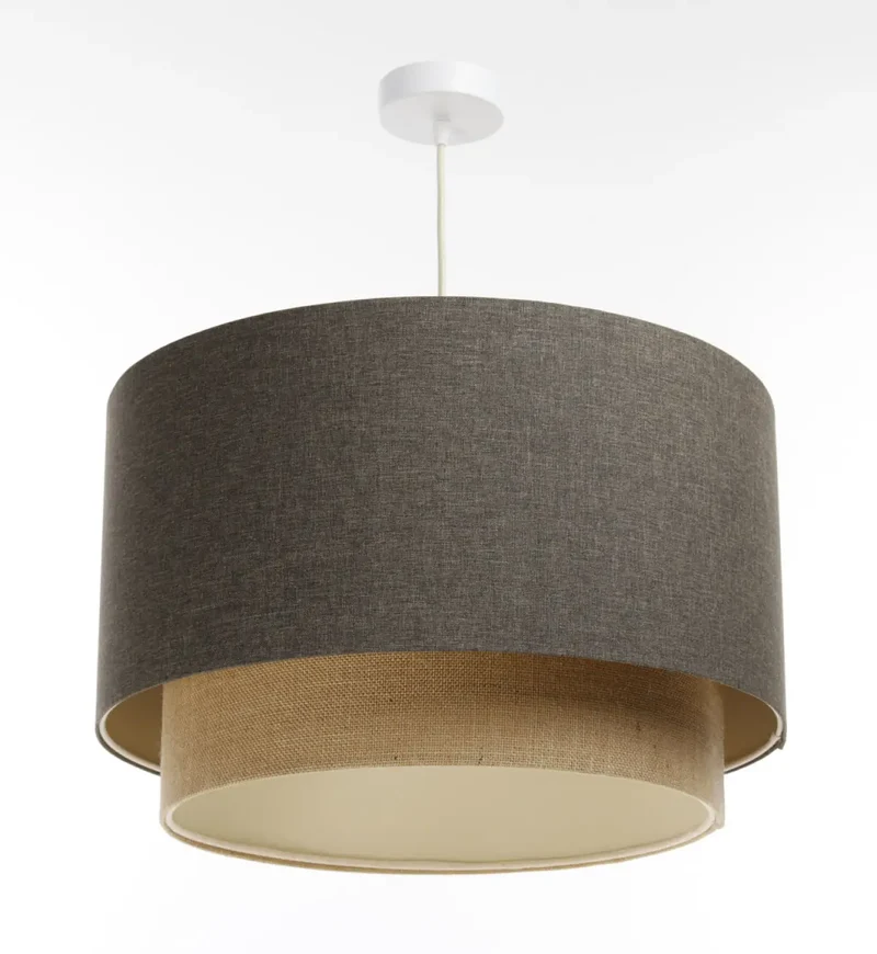 Suspension Luminaire | DUO BOHO ELEGANT (Marron Gris/Beige/Ecru)