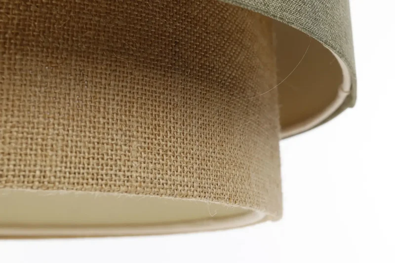 Suspension Luminaire | DUO BOHO ELEGANT (Vert Gris/Beige/Ecru)