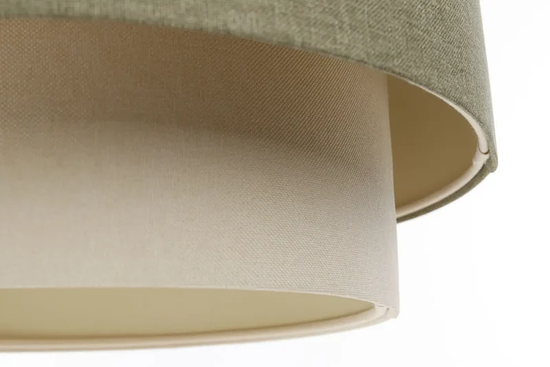 Suspension Luminaire | DUO BOHO ELEGANT (Vert Gris/Crème/Ecru)