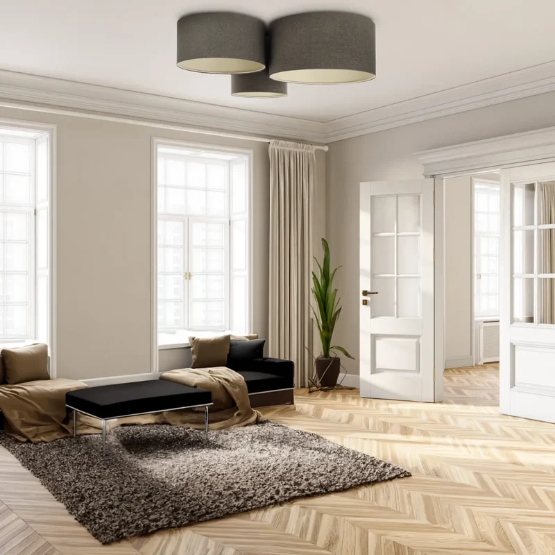 Luminaire Plafonnier | TRIO BOHO ELEGANT (Marron Gris/Ecru)