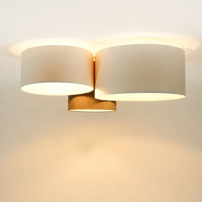Luminaire Plafonnier | TRIO BOHO ELEGANT (Marron Gris/Ecru/Crème)