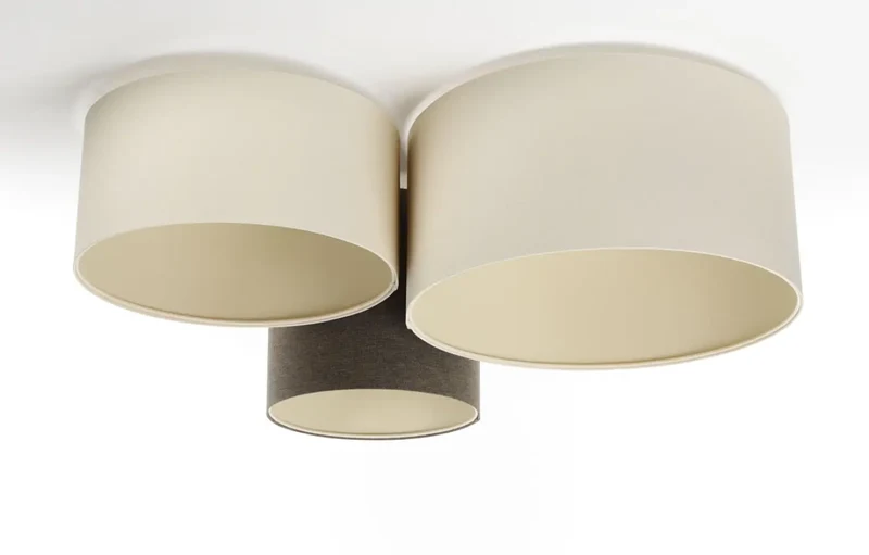 Luminaire Plafonnier | TRIO BOHO ELEGANT (Marron Gris/Ecru/Crème)