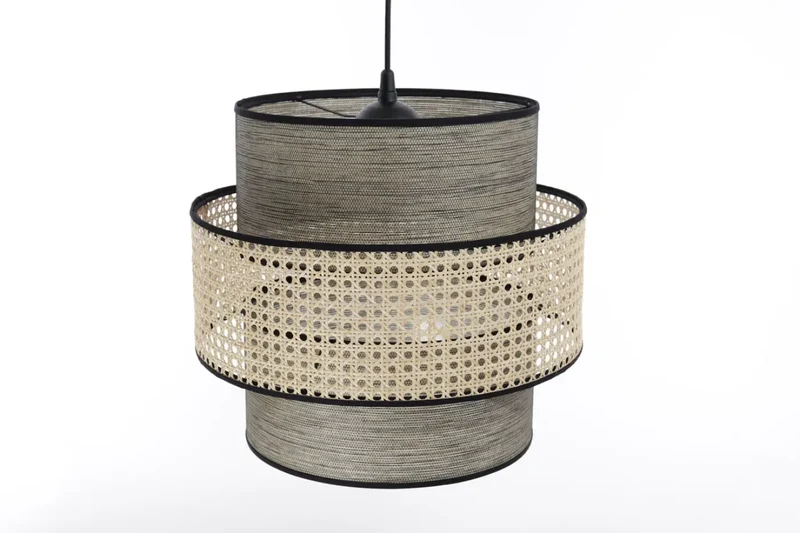 Suspension Luminaire | DOBLO ROTIN (Beige/ Gris)