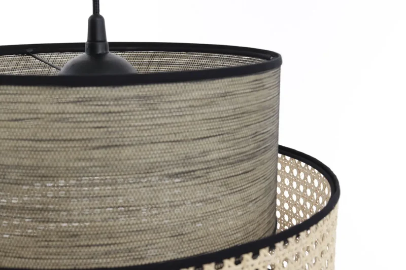 Suspension Luminaire | DOBLO ROTIN (Beige/ Gris)