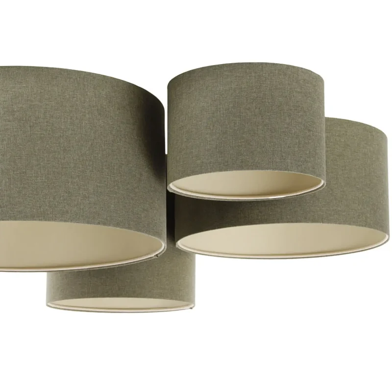 Luminaire Plafonnier | 4FLAMES BOHO ELEGANT (Vert Gris/Ecru)