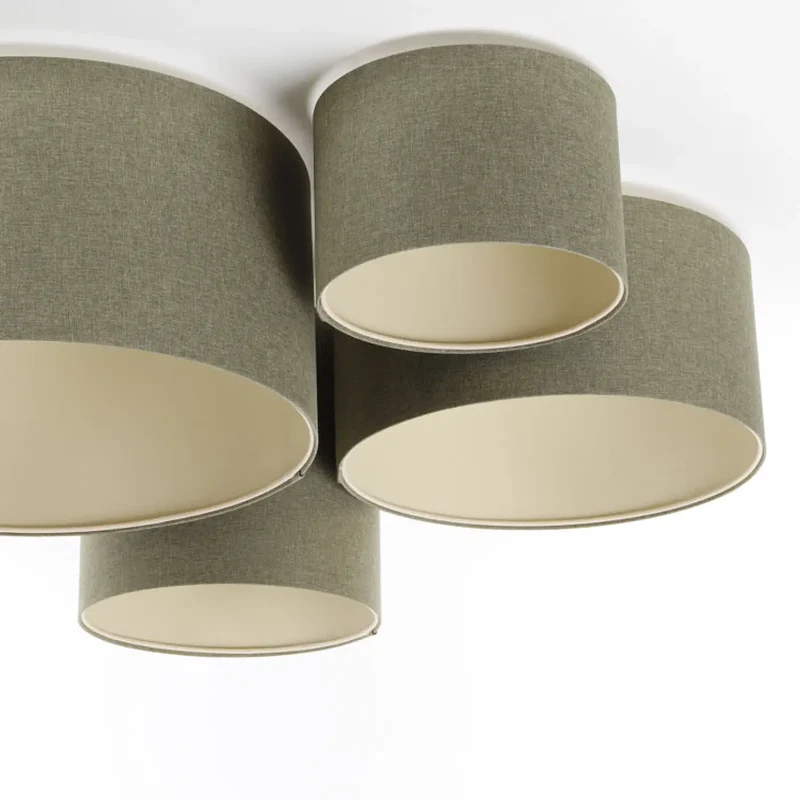 Luminaire Plafonnier | 4FLAMES BOHO ELEGANT (Vert Gris/Ecru)
