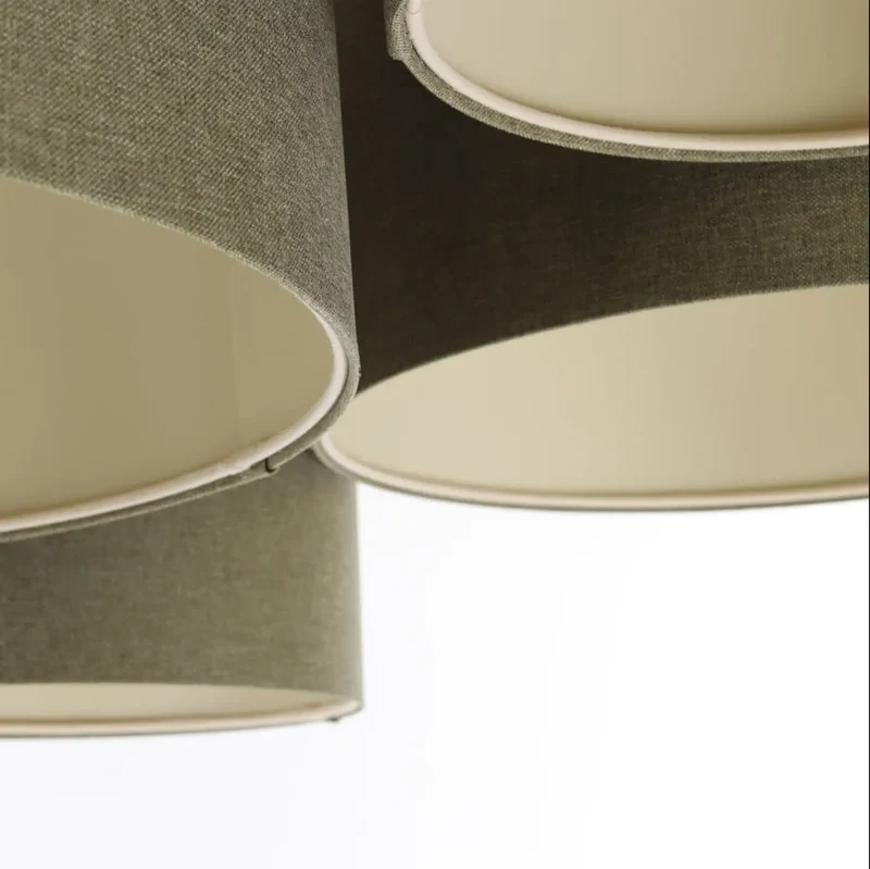 Luminaire Plafonnier | 4FLAMES BOHO ELEGANT (Vert Gris/Ecru)