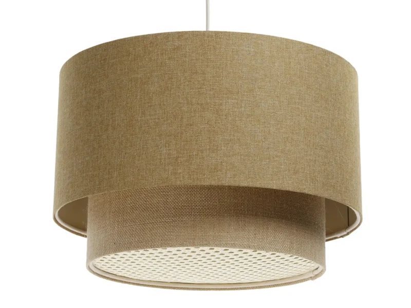 Suspension Luminaire | DUO ROTIN (Jaune/Beige/Ecru)