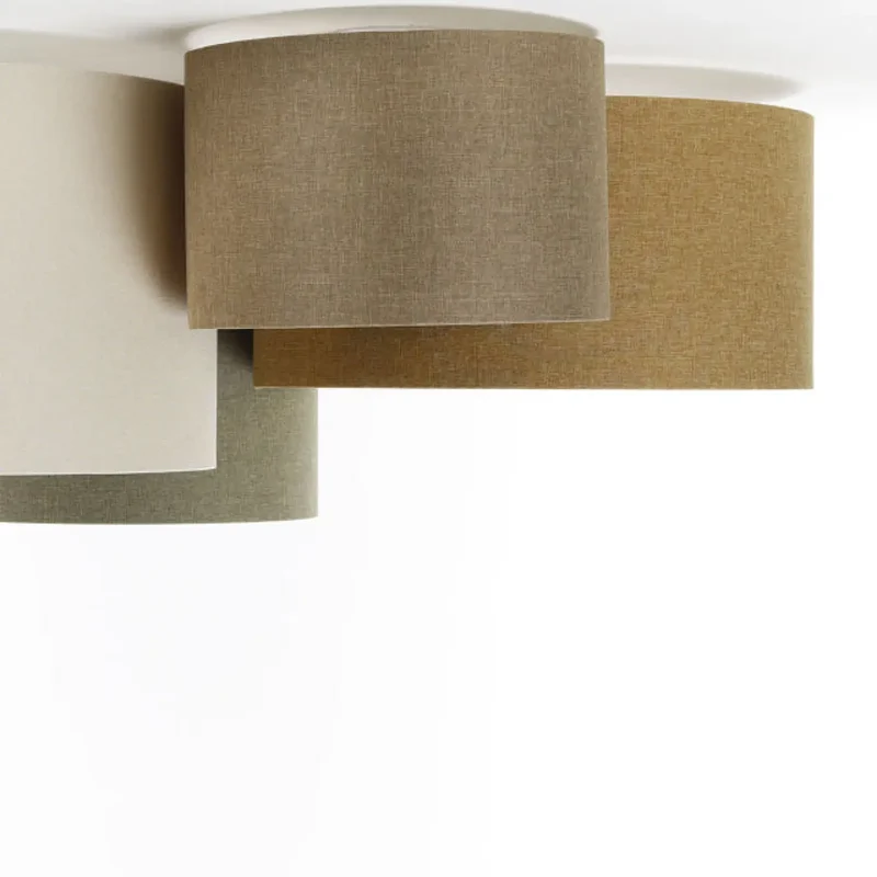 Luminaire Plafonnier | 4FLAMES BOHO ELEGANT (Crème/Caramel/Vert Gris/Marron Sable/Écru