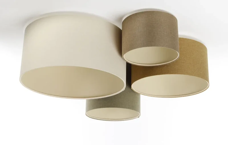 Luminaire Plafonnier | 4FLAMES BOHO ELEGANT (Crème/Caramel/Vert Gris/Marron Sable/Écru