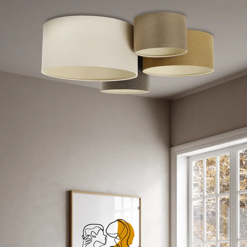 Luminaire Plafonnier | 4FLAMES BOHO ELEGANT (Crème/Beige/Caramel/Graphite/Ecru)